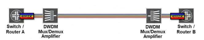 Figure 2: Router Switch line card with 400ZR DWDM Interfaces